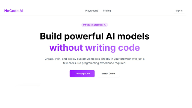 NoCode AI Model Builder